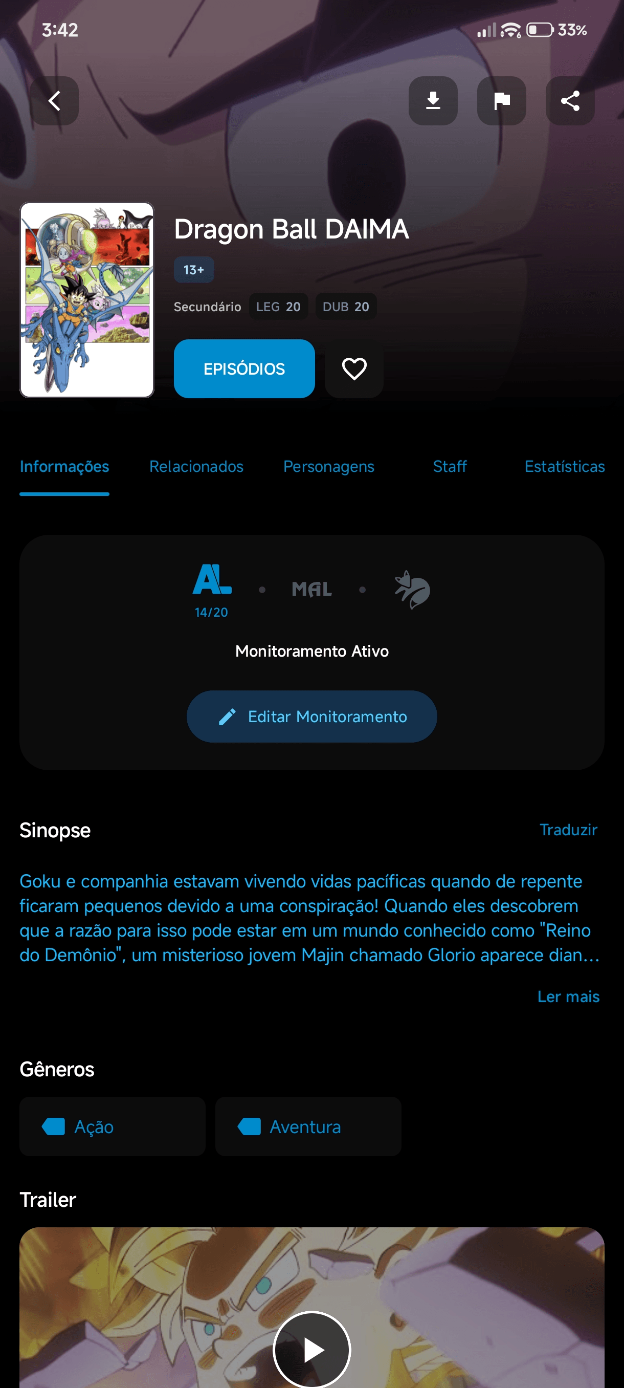 Interface do Shinsu Mobile